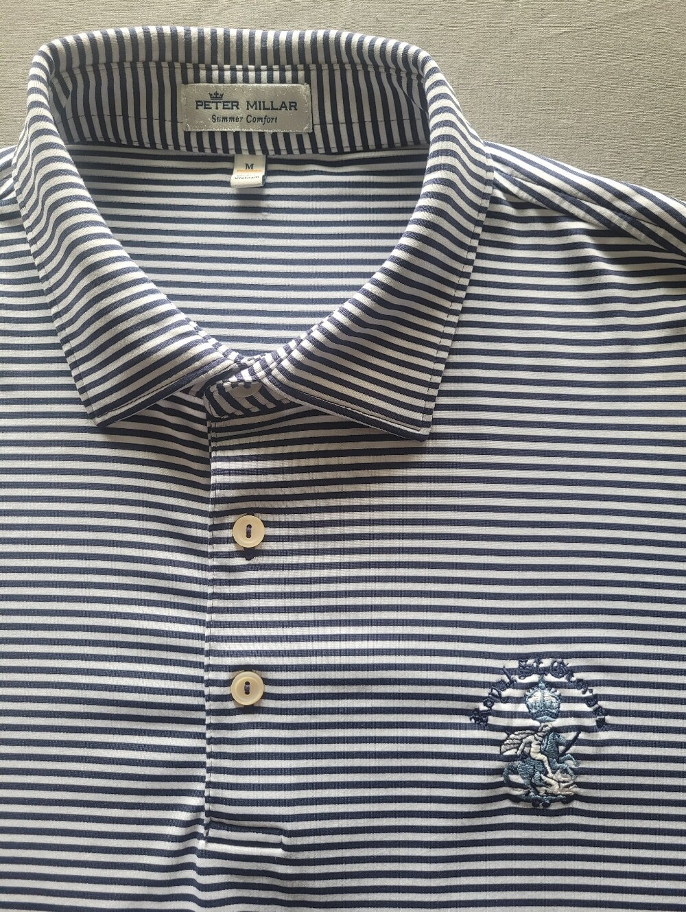 Peter Millar Hale Stripe Royal St. George’s Golf Club Polo Medium